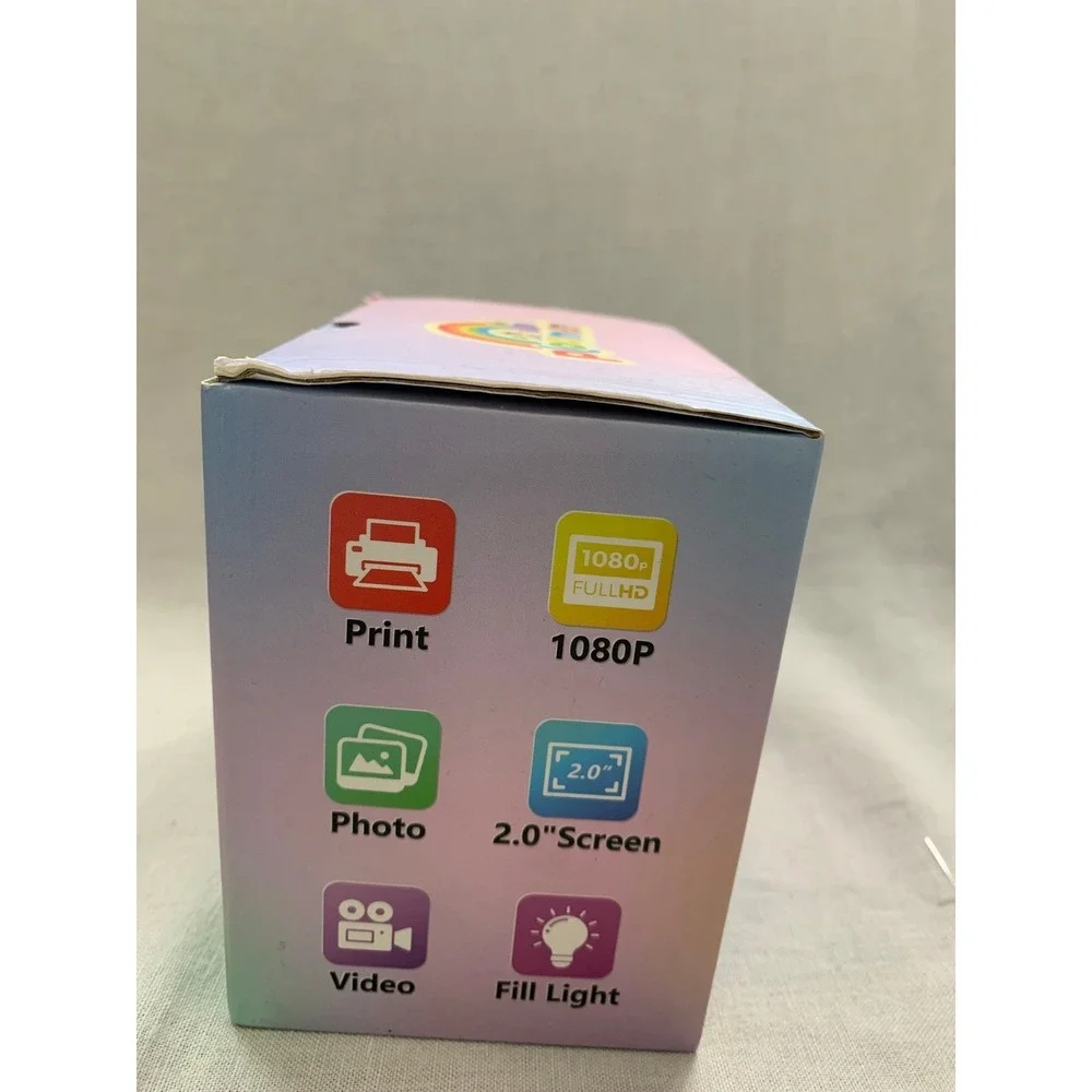 Ploomen Kids Instant Print Camera Purple 1080P Full HD Video Photo NEW#944